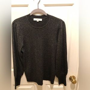 LOFT black shimmer sweater Size L.